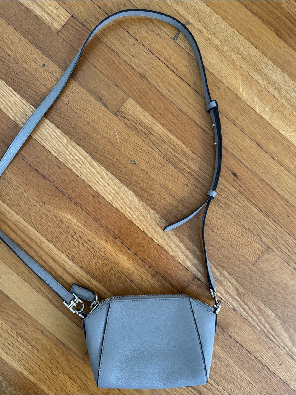 Givenchy Mini Antigona Gray Leather Crossbody Bag - Picture 3 of 6
